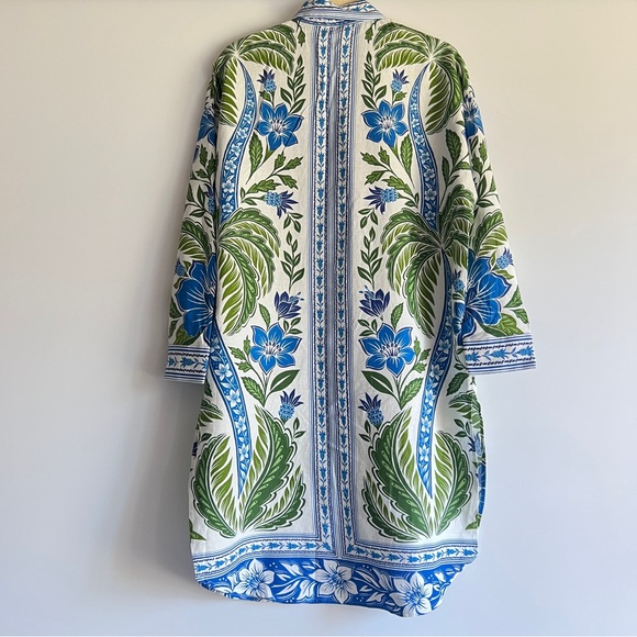 FARM Rio Off-White Tropicance Lenzing Ecovero Euroflax Chemise Top Size XS NWT - Picture 5 of 15